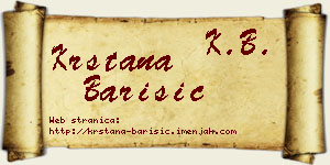 Krstana Barišić vizit kartica